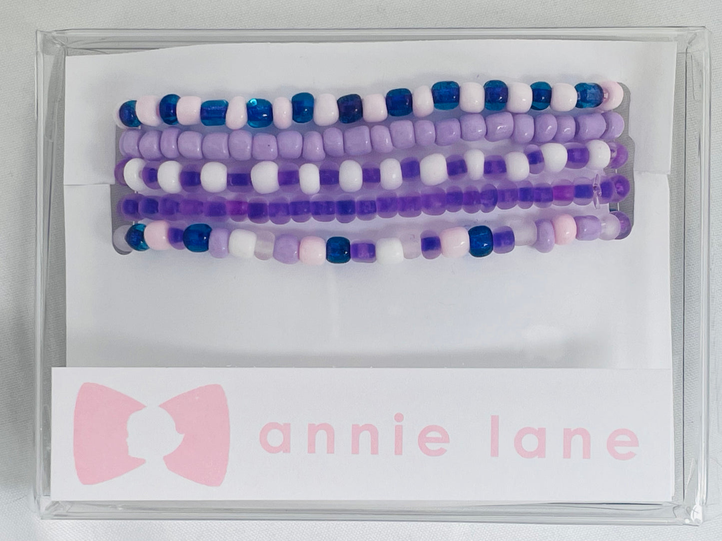 Purple set of five bracelets